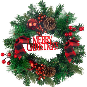 MagicHome Christmas decoration, wreath, diameter 25 cm