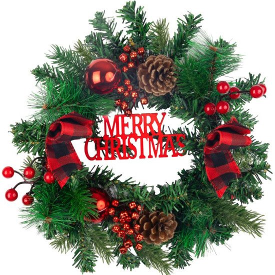 MagicHome Christmas decoration, wreath, diameter 25 cm