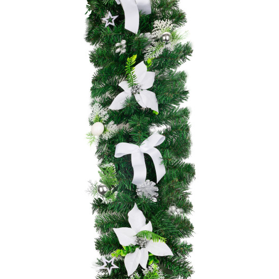 MagicHome Christmas decoration, garland, white, 200 cm