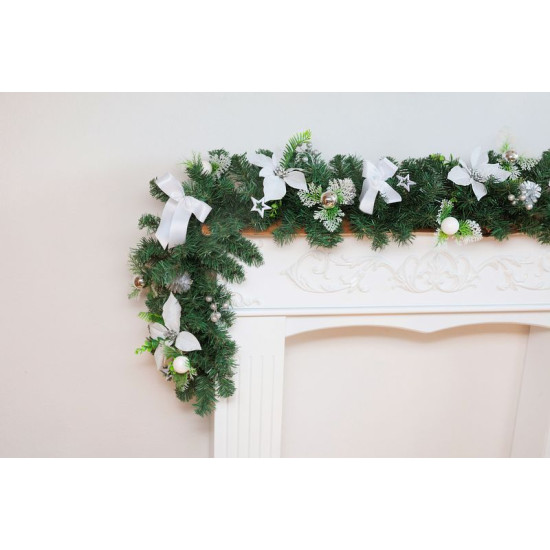 MagicHome Christmas decoration, garland, white, 200 cm