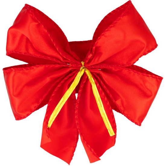 Decoration MagicHome Christmas, bow, red, ball. 2pcs, 13 x 16 cm