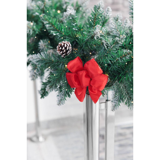 Decoration MagicHome Christmas, bow, red, ball. 2pcs, 13 x 16 cm