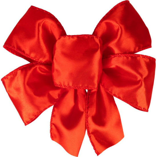 Decoration MagicHome Christmas, bow, red, ball. 2pcs, 13 x 16 cm