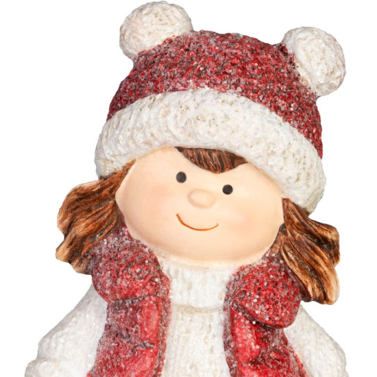 MagicHome Christmas Decoration, Girl, 5.5x9x15.5 cm