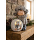 MagicHome Рождественское украшение, Девочка со снежком и пингвином, LED, 19.5x28x33.5 см