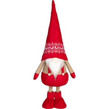 MagicHome Christmas decoration, Dwarf, with pull-out legs, 13x21x90 cm