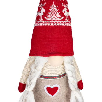 Decoration MagicHome Christmas, Dwarf, Girl, 15x17x45 cm