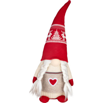 Decoration MagicHome Christmas, Dwarf, Girl, 15x17x45 cm