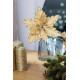 Цветок MagicHome Christmas, Poinsettia, золотистый, 30 см, размер цветка: 20,5 см