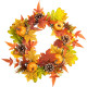 MagicHome naturaalne pärg, sügis, oranž, vahtralehed, 40cm