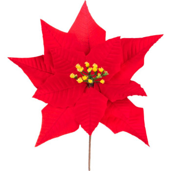 MagicHome Christmas Flower, Poinssetia, Red, 24 cm, Flower Size: 24 cm
