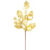 MagicHome Christmas twig, holly, gold, 24 cm