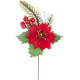 MagicHome jõuluoks, jõulutähe õiega, punane, 24 cm