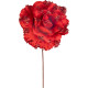 MagicHome Christmas Flower, Rose, Red, 17 cm, Flower Size: 9 cm