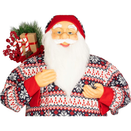 MagicHome Christmas decoration, Santa, with sweater, 120 cm