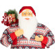 MagicHome Christmas decoration, Santa, with sweater, 120 cm