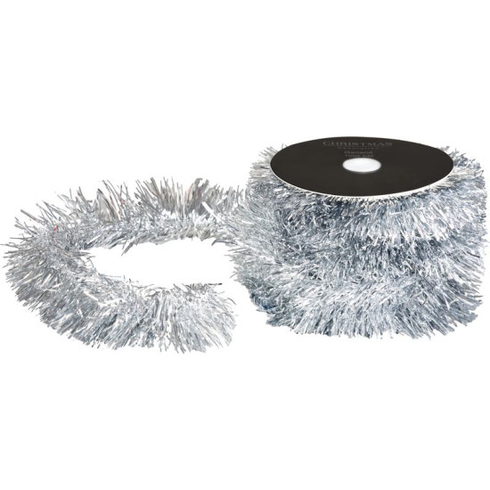 Garland, 9cm x 10m, silver