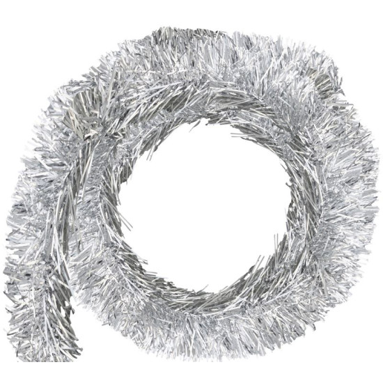 Garland, 9cm x 10m, silver