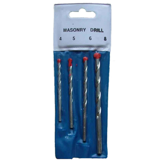 Masonry drill set 4pcs 4-5-6-8