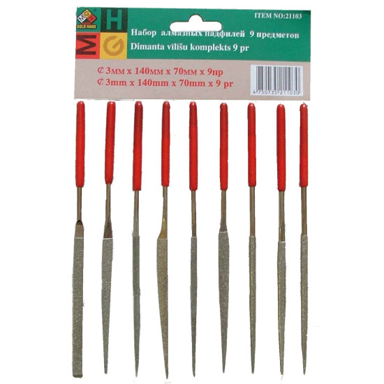 Diamond needle file set 9pcs 14