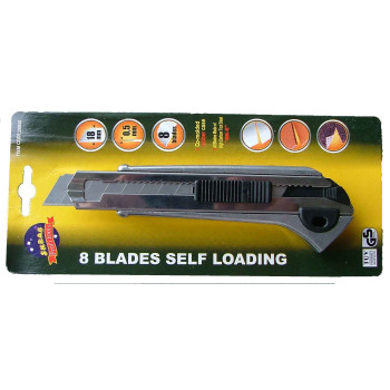 Нож 18мм + 8лезвий усиленный