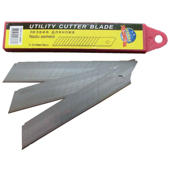 Cutter blades 18mm 0.5mm 10pcs Cutter blades 18mm 0.5mm 10pcs