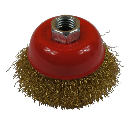 Cup brush 65mm brass flex