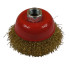 Cup brush 65mm brass flex