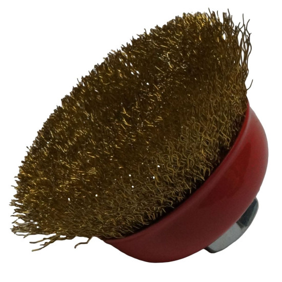 Cup brush 65mm brass flex