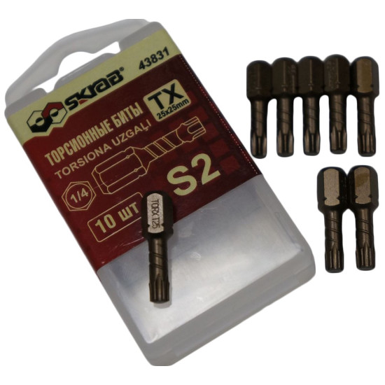 Bit set 10pcs 25mm T25