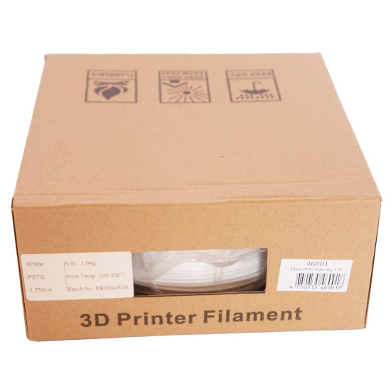 Filam. PETG white 1kg 1.75