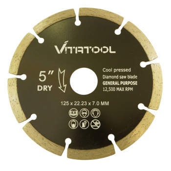 Diamond cutting wheel dry 125/22.2/7.0