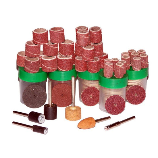 Set of abrasive attachments for small work 206 pr