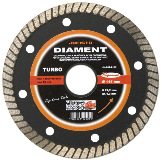 Cutting wheel with diamond coating for stone LSB12510 125*22