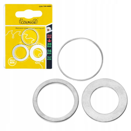 Adapter set for circular disk Ø22; 20/16; 12.7 mm Adapter set for circular disk Ø22; 20/16; 12.7 mm