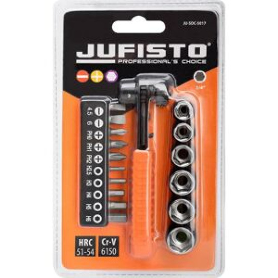 Ratchet 1/4", 17pcs