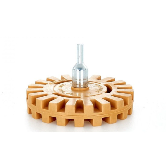 Rubber disc for removing glue + adapter (corrugated) Rubber disc for removing glue + adapter (corrugated)
