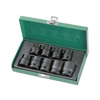 Set of impact sockets 10-22mm 1/2"; 9pr Honiton