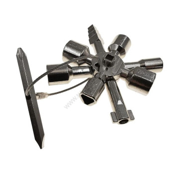 Universal wrench for technical cabinets 10in1 Waart