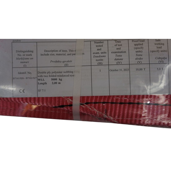 Sling WS 5T 3M  150mm