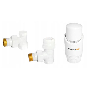 Kinnituste komplekt 1/2" nurga all, valge, termostaadiga Kinnituste komplekt 1/2" nurga all, valge, termostaadiga