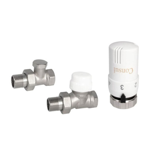 Mounting kit 1/2" corner, chrome-plated, with thermalgulator Mounting kit 1/2" corner, chrome-plated, with thermalgulator