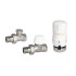 Mounting kit 1/2" corner, chrome-plated, with thermalgulator