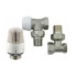 Mounting kit 1/2" corner, chrome-plated, with thermalgulator