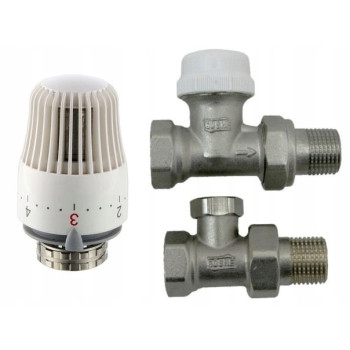 1    /2" Straight Chrome Plated Nozzle Set with Thermalgulator