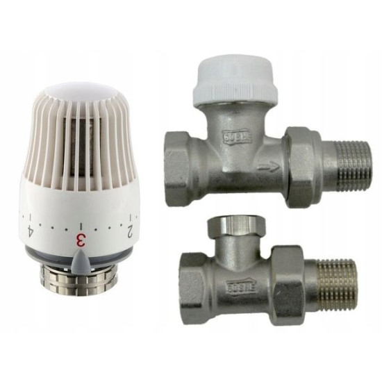 1 /2" Straight Chrome Plated Nozzle Set with Thermalgulator 1 /2" Straight Chrome Plated Nozzle Set with Thermalgulator