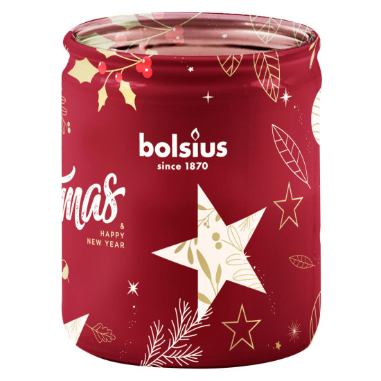 Свеча Bolsius Starlight, 82x68 мм, клюква, в стекле