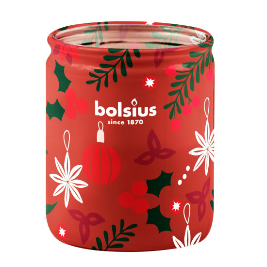 Свеча Bolsius True Glow, 82x68 мм, яблоко/корица, в стекле