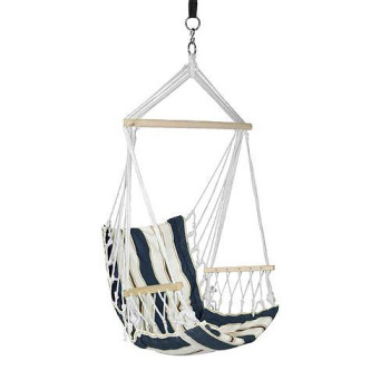 Hanging chair CRAIG, blue, cotton, max. 150 kg, 100x50 cm Hanging chair CRAIG, blue, cotton, max. 150 kg, 100x50 cm